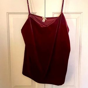 Velvet Tank (spaghetti straps) - Wine Red - A New Day
